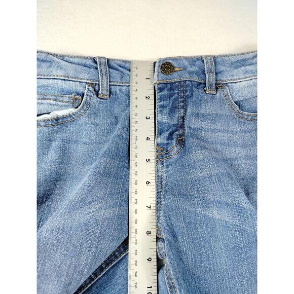 Cat & Jack Jeans Girls 12 Blue Unicorn Rainbow Embroidered Kidcore 90skids Y2K - Picture 9 of 10